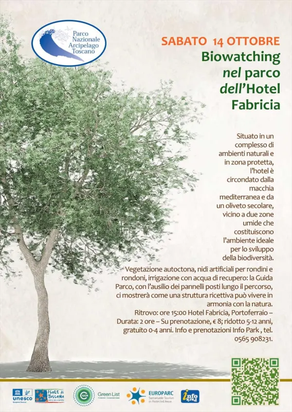 Biowatching nel parco dell'Hotel Fabricia