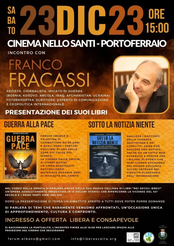 Incontro con Franco Fracassi - Presentazione dei suoi libri