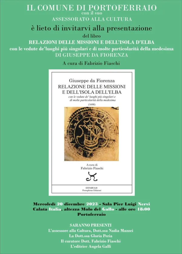 "Relazioni delle missioni e dell'Isola d'Elba" - Giuseppe da Fiorenza