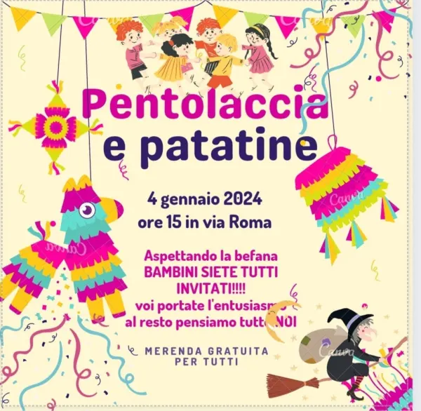 Aspettando la Befana - Pentolaccia e patatine