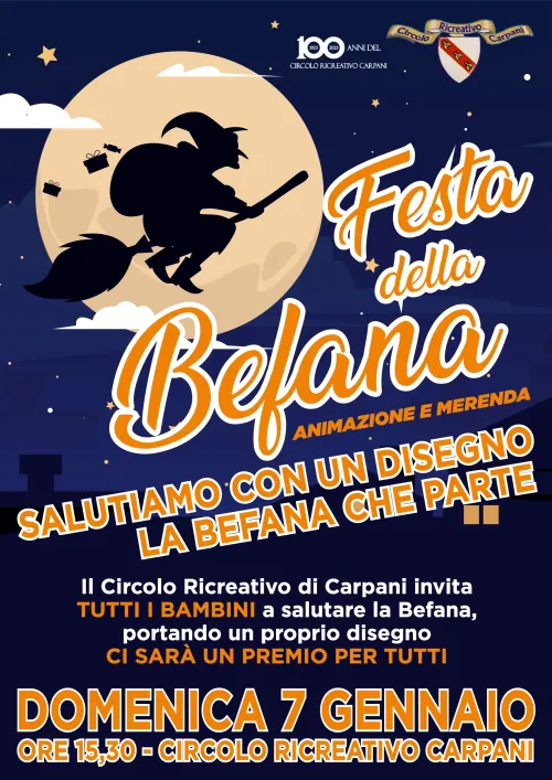 Salutiamo con un disegno la Befana che parte