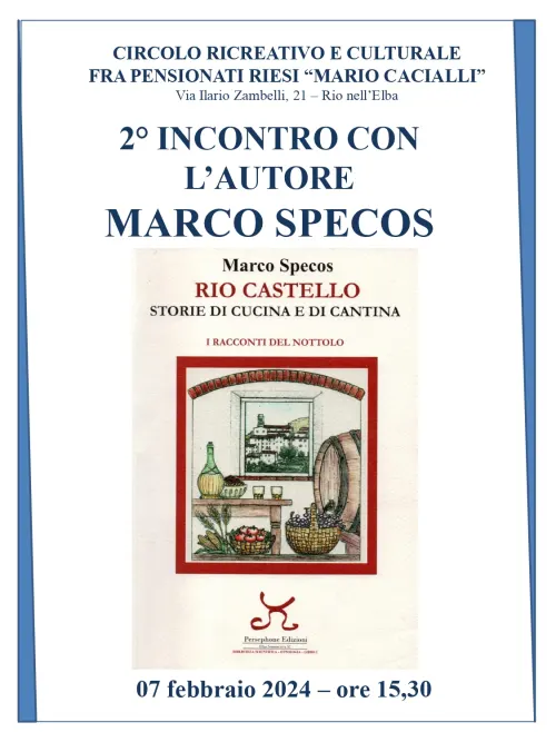 2° Incontro con l'autore Marco Specos