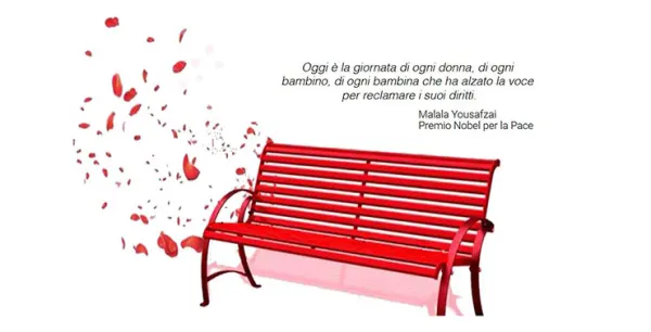 Inaugurazione della panchina rossa