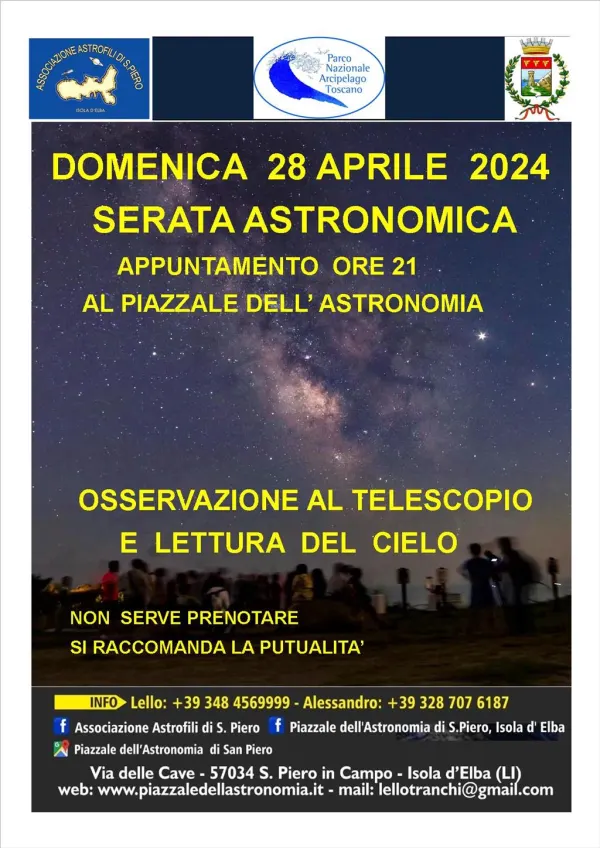 Serata Astronomica Osservazione al Telescopio , Lettura del Cielo 