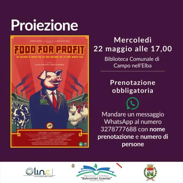 Food for profit - Cineforum alla Biblioteca di Campo nell'Elba 