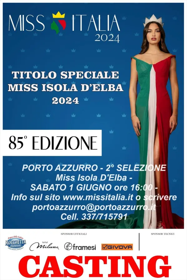Casting per Miss Isola d'Elba 2024