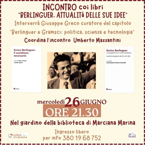 Incontro coi libri su Berlinguer