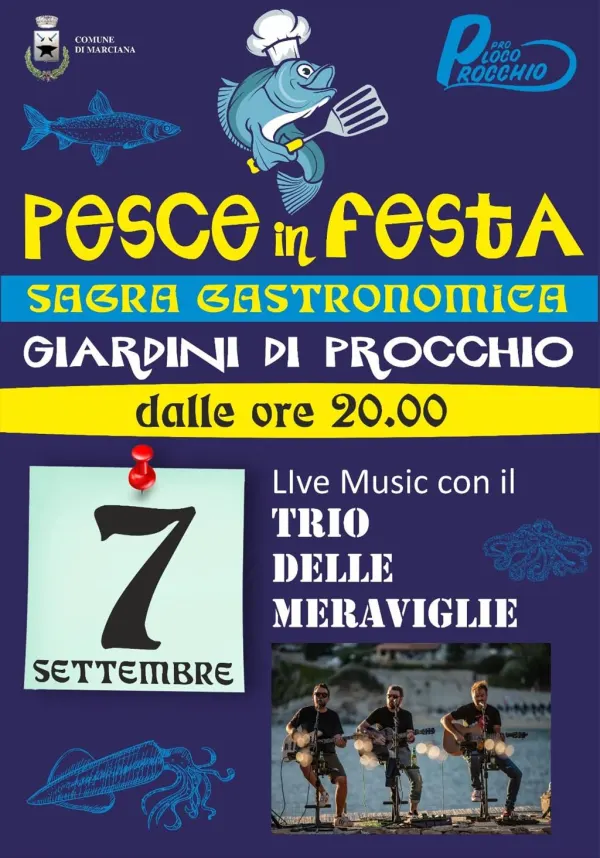 Festa gastronomica e live music con il Trio delle Meraviglie 