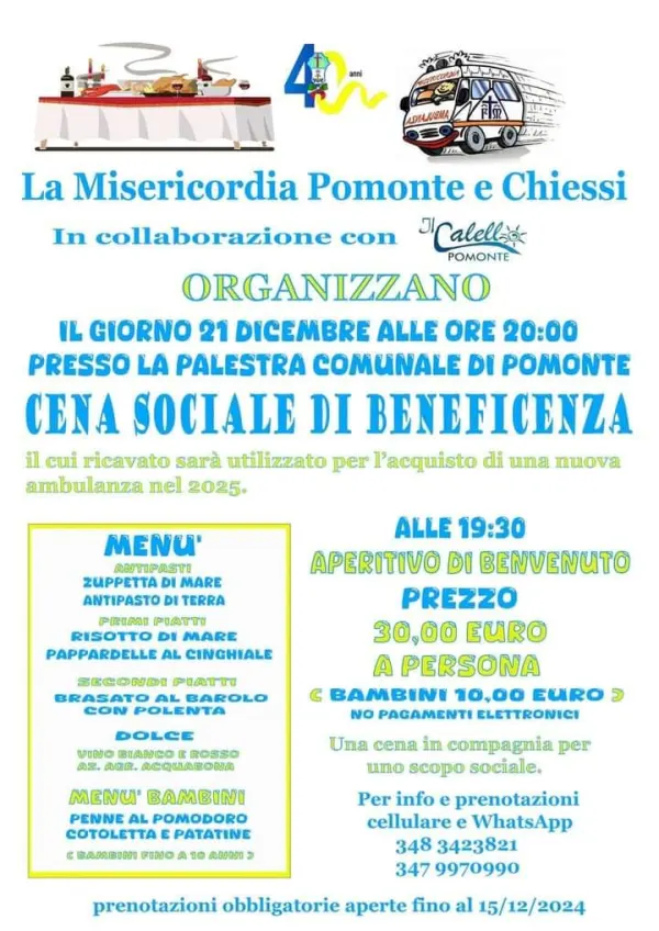 Cena sociale di beneficenza