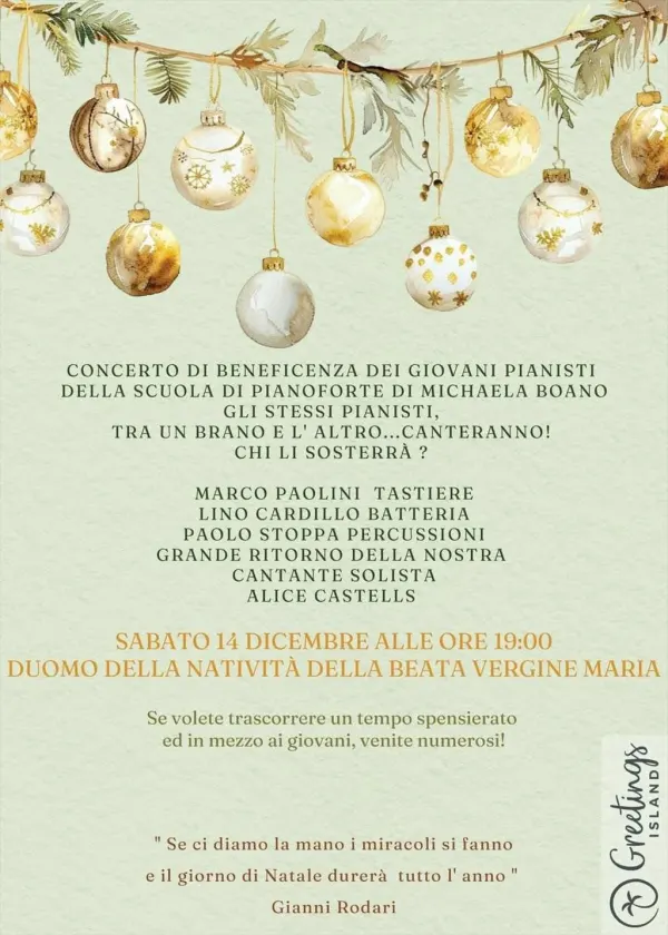 Concerto di beneficenza dei giovani pianisti