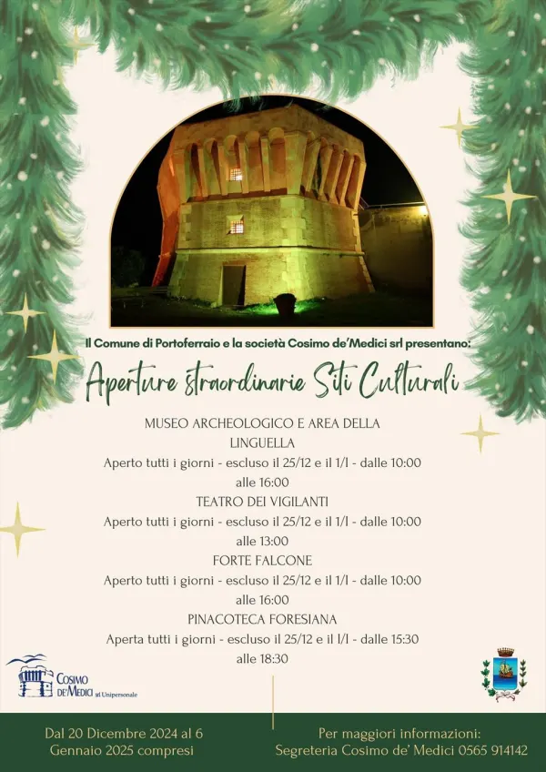  Apertura straordinaria dei siti culturali