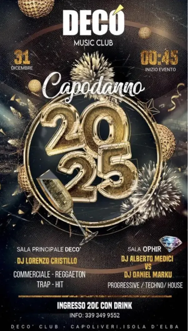 Capodanno 2025 al Decò Music club