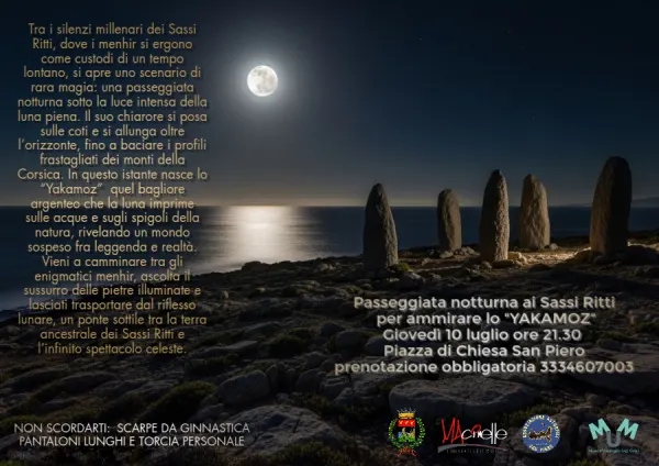 Tradizionale Passeggiata Notturna ai Sassi Ritti  con Luna Piena- Giovedì 10 Luglio  2025