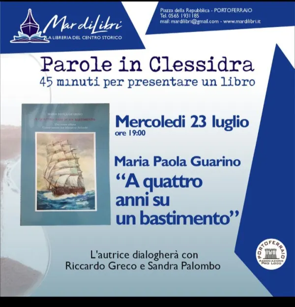 Presentazione del libro “A quattro anni su un bastimento” - Parole in clessidra