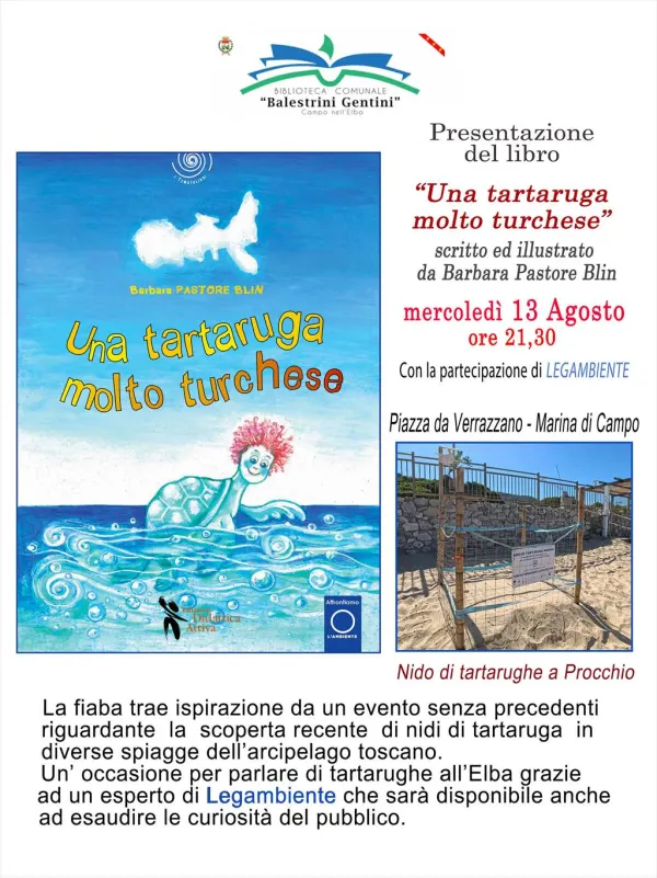 Presentazione del libro "Una tartaruga molto turchese"
