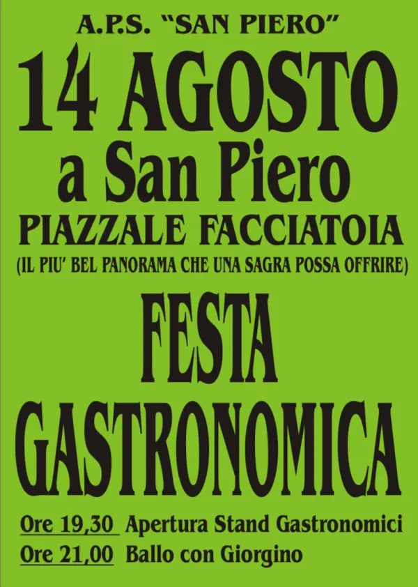 Festa gastronomica a San Piero