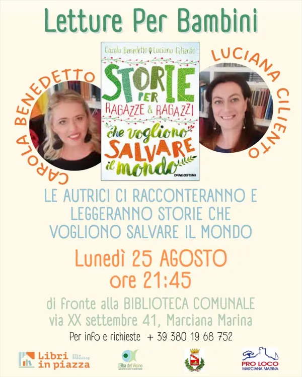 Letture per Bambini con le autrici  di "Storie per ragazze e ragazzi che vogliono salvare il mondo”