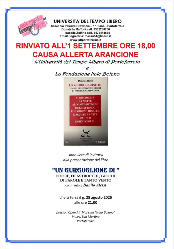 Presentazione del libro “Un gurguglione di poesie, filastrocche, giochi di parole e tanto vento” 