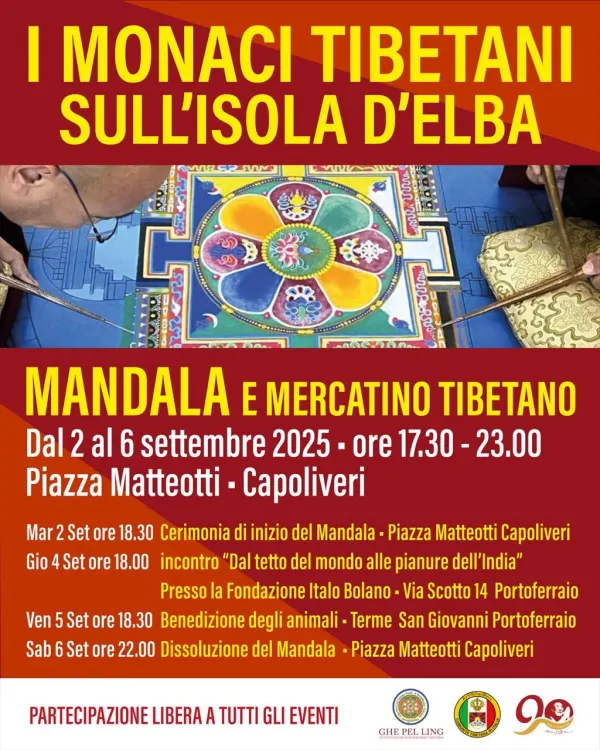 Cerimonia di inizio del Mandala