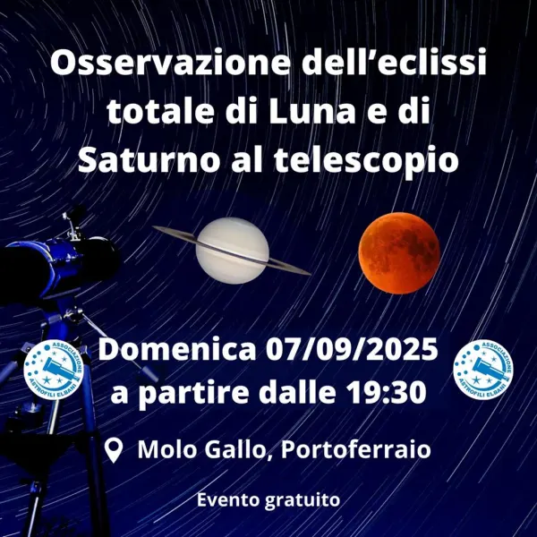 Osservazione dell’eclissi totale di Luna e di Saturno al telescopio