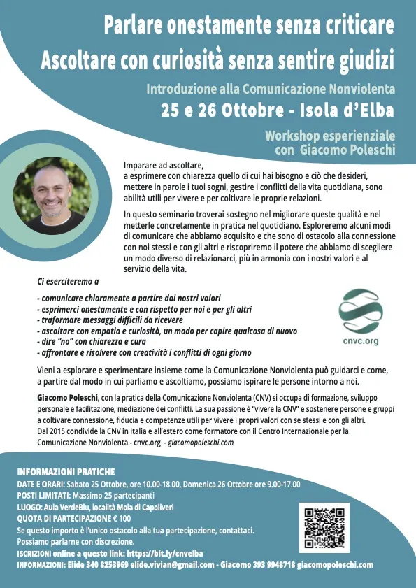 Workshop esperienziale di Comunicazione Non Violenta