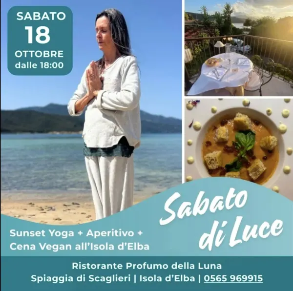Sabato di Luce: Yoga al tramonto e cena vegan all'isola d'Elba