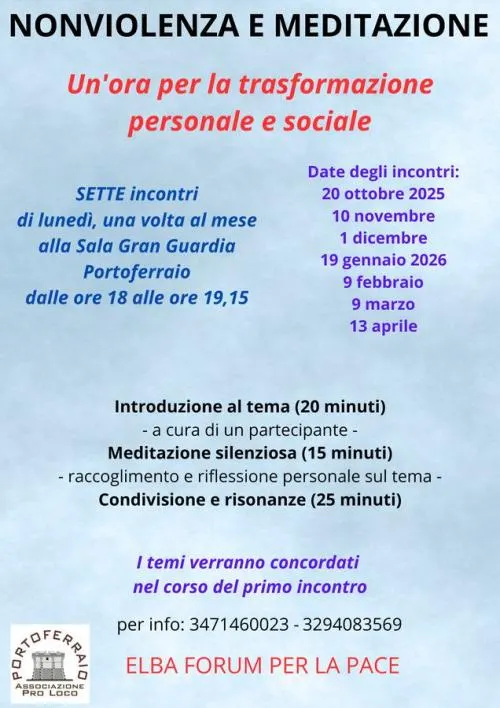 Nonviolenza e meditazione – Un’ora per la trasformazione personale e sociale