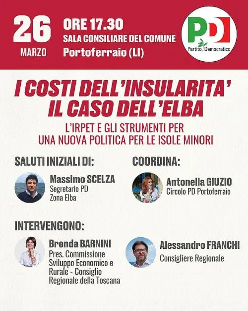 I costi dell’insularità: il caso dell’Elba - EVENTO ANNULLATO