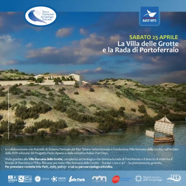 La Villa delle Grotte e la Rada di Portoferraio