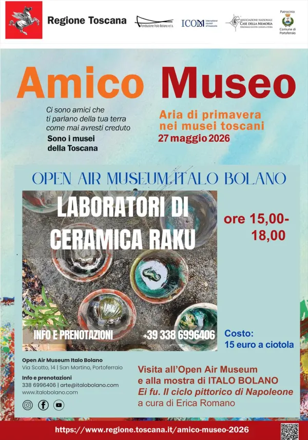 Laboratoro di Ceramica Raku aperto a tutti. Per il ciclo "Amico Museo" con Regione Toscana