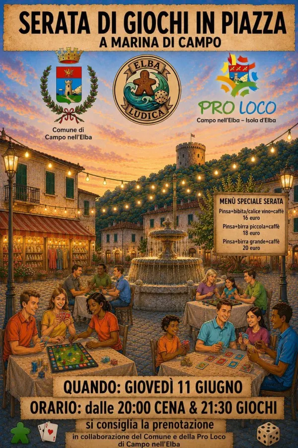Serata di giochi in piazza