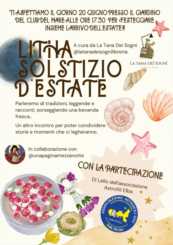 Sabato 20 Giugno festeggiamo l' arrivo dell' Estate al Club del Mare 