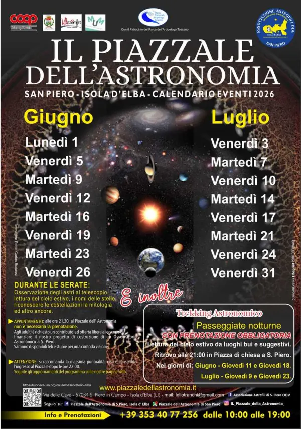 Serata Astronomica Venerdì 3 Luglio 2026