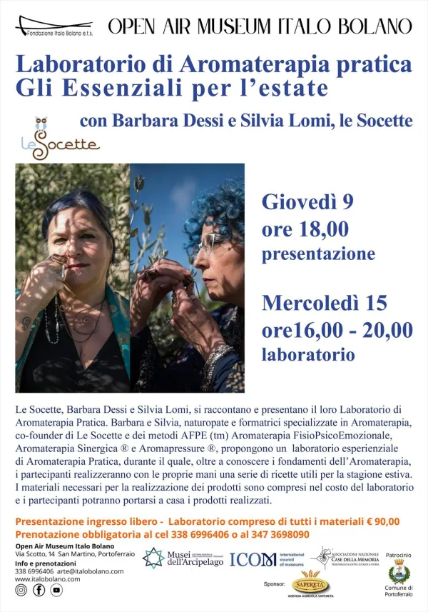 Al Museo Bolano:  Laboratorio di Aromaterapia pratica - Gli Essenziali per l'estate con Le Socette