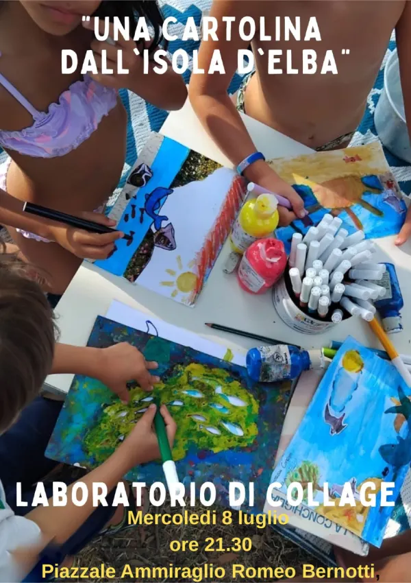 Laboratorio di collage - Una cartolina dall'Isola d'Elba