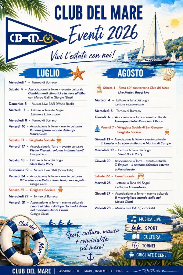 60° anniversario del Club del Mare