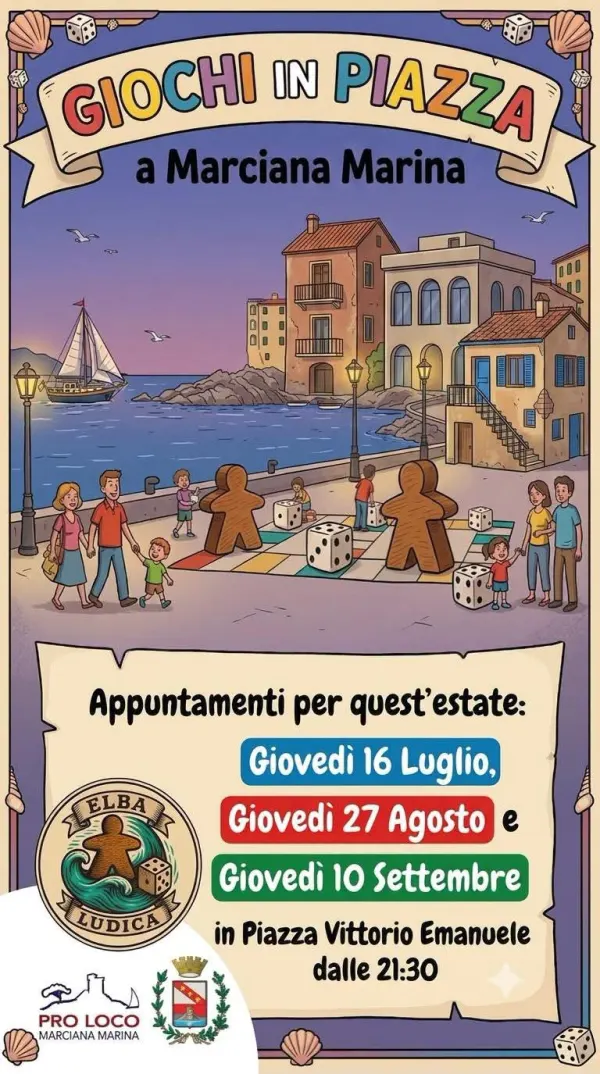 Giochi in piazza a Marciana Marina