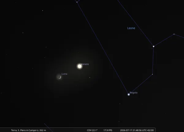 Serata Astronomica  con Luna , Venere e Regolo al Tramonto 