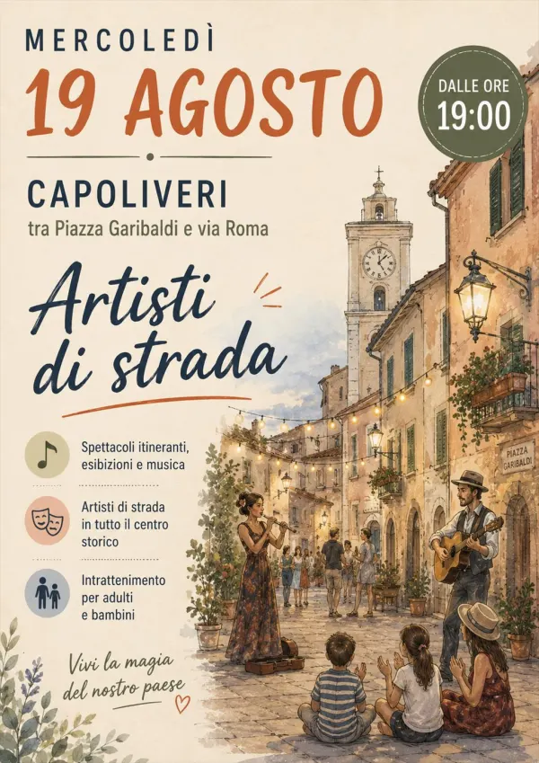 Spettacolo di artisti di strada