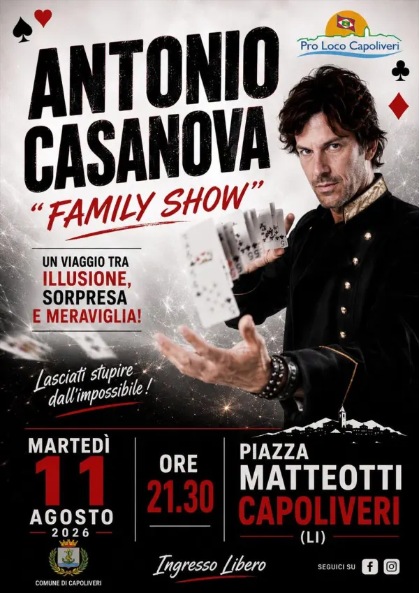 Serata di magia e illusionismo con Antonio Casanova