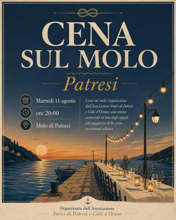 Cena sul molo a Patresi