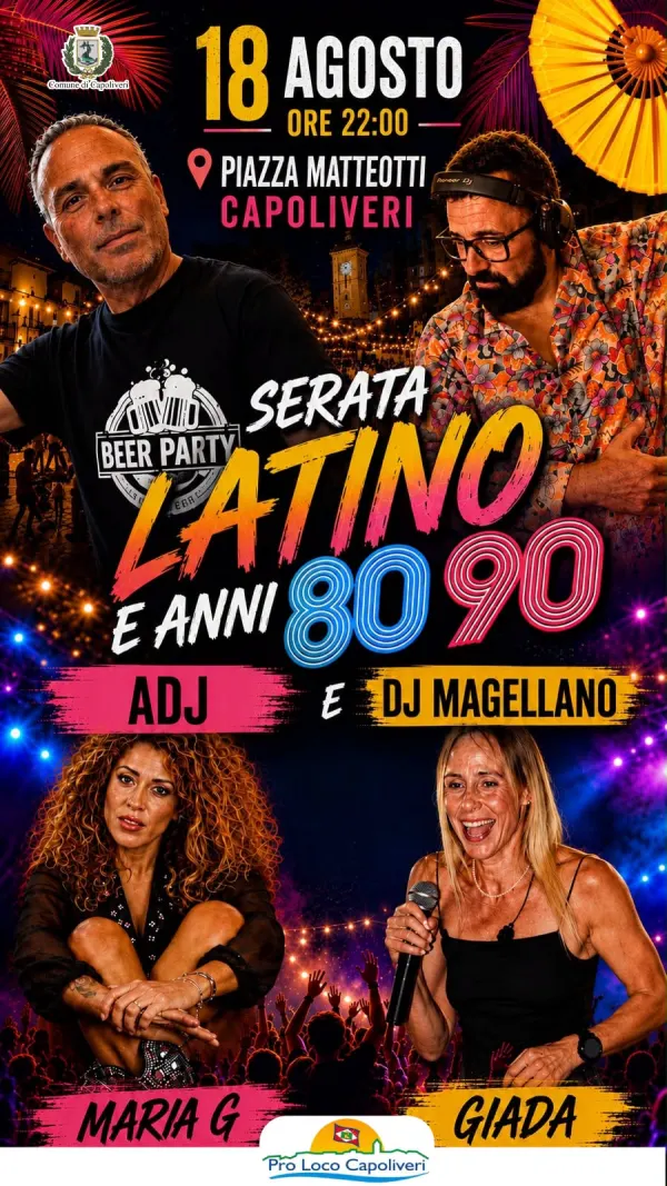 Serata latino e anni ’80 e ’90