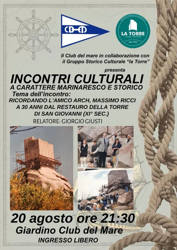 Incontri culturali a carattere marinaresco e storico