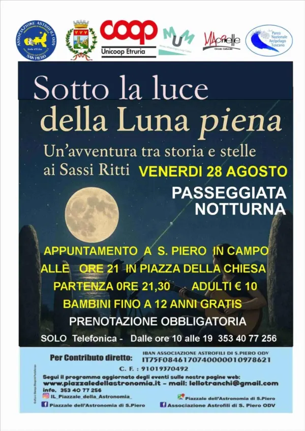 Tradizionale Passeggiata Notturna ai Sassi Ritti  con Luna Piena