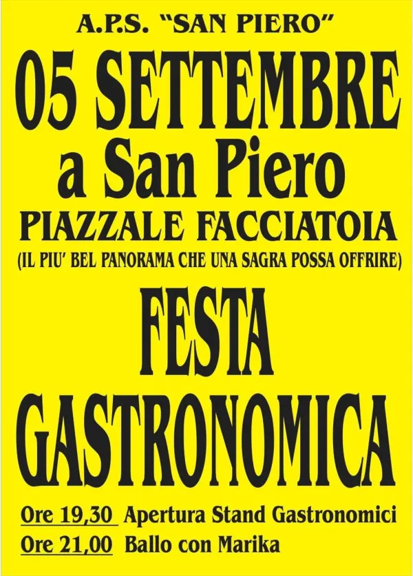 Festa gastronomica a San Piero