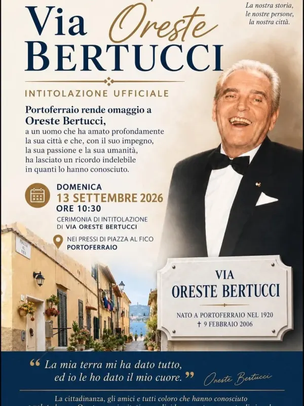 Cerimonia di intitolazione di Via Oreste Bertucci